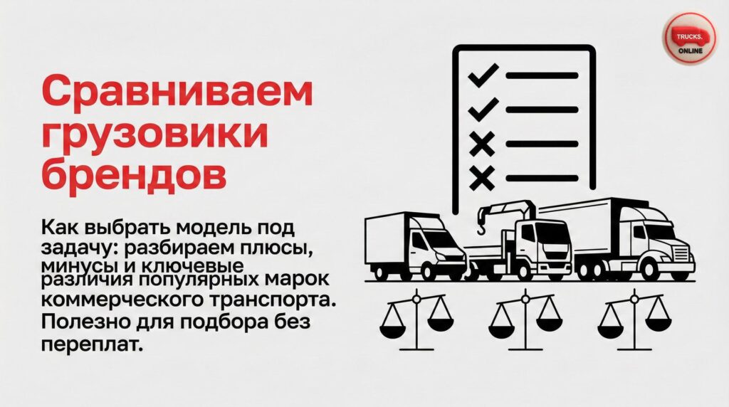 Как выбрать модель под задачу: разбираем плюсы, минусы и ключевые различия популярных марок коммерческого транспорта. Полезно для подбора без переплат.
