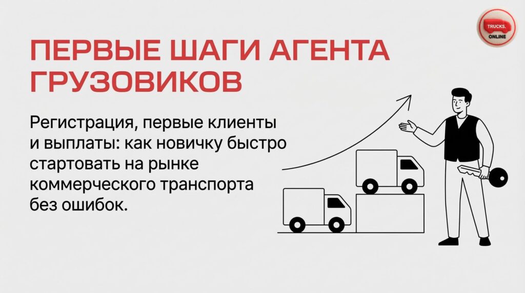 Регистрация, первые клиенты и выплаты: как новичку быстро стартовать на рынке коммерческого транспорта без ошибок.