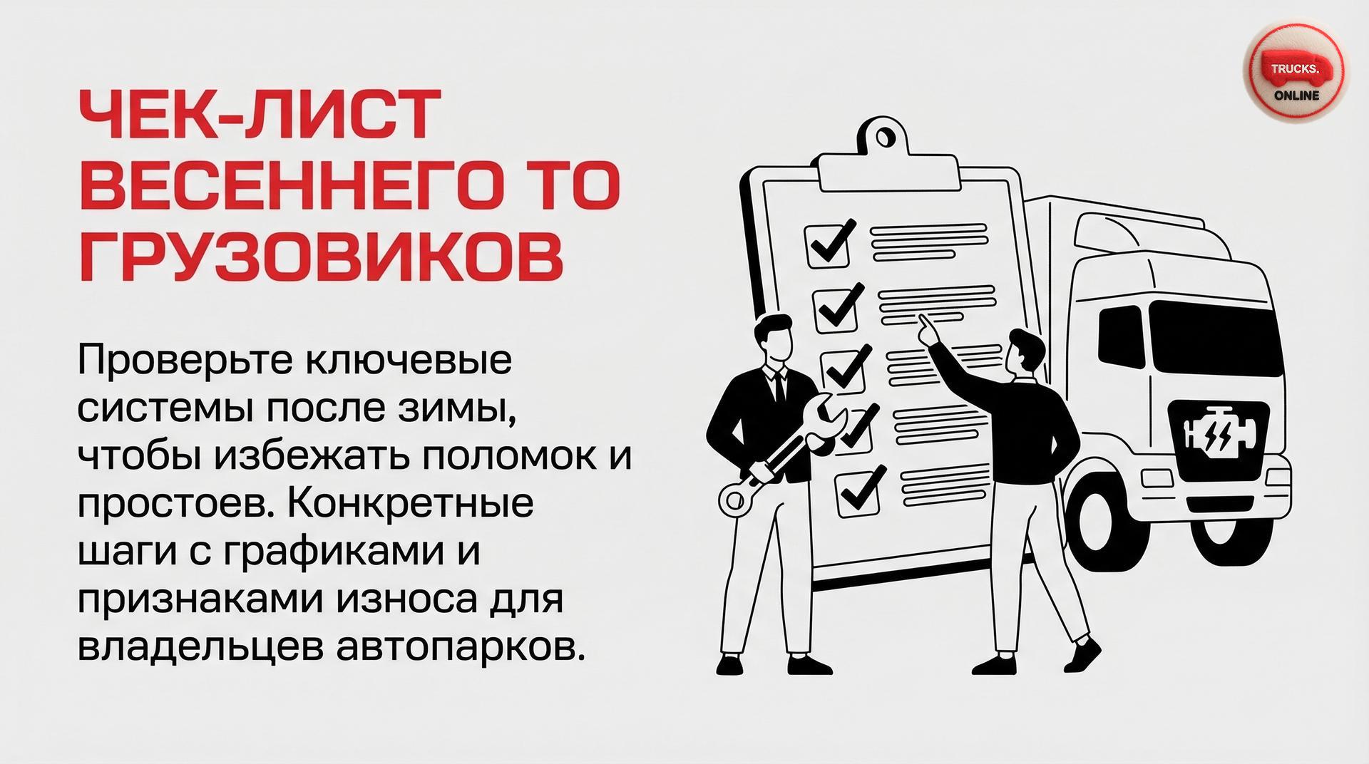 Чек-лист весеннего ТО грузовиков