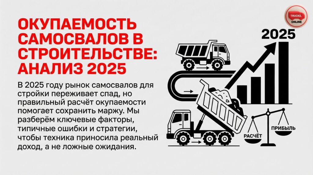 Окупаемость самосвалов в строительстве: анализ 2025
