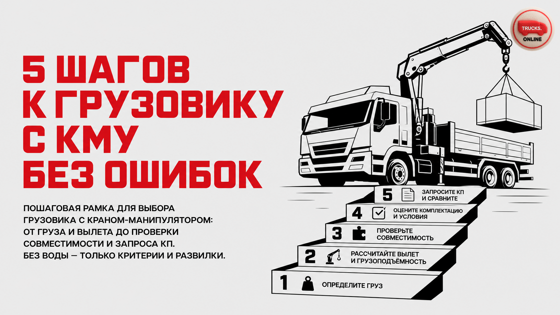 Как выбрать грузовик с КМУ: короткая система из 5 шагов для владельца парка